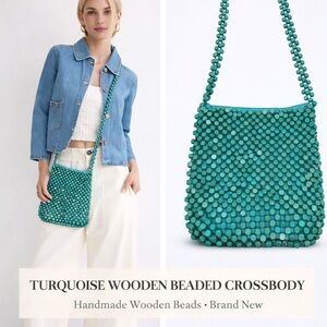 Turquoise Beaded Crossbody Bag